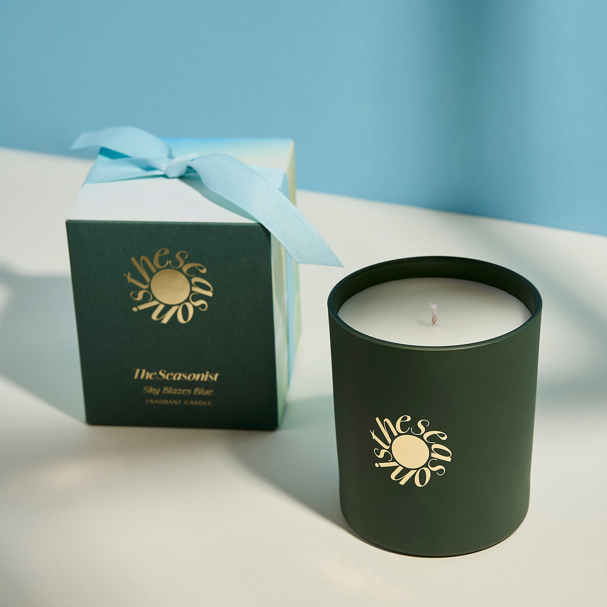 Sky Blazes Blue Fragrant Candle
